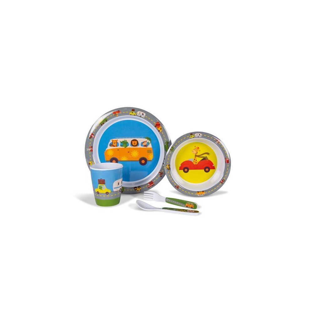 Kampa Animal Traffic Childrens 5pc Melamine Set