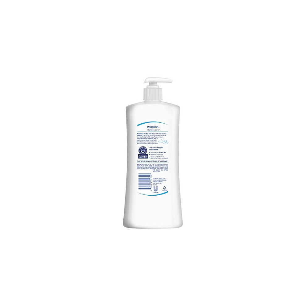 Vaseline Intensive Care Body Lotion, Advanced Repair Unscented, 32 oz