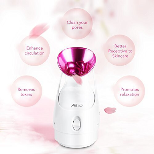 Aiho Nano Ionic Facial Steamer Personal Skin Care Face Steamer Unclog