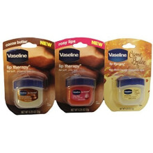 Vaseline Lip Therapy Set  Creme Brulee Rosy Lips & Kakaobutter 0,25 Unzen (3er-Pack)