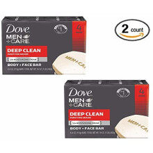 Dove Men +Care Body and Face Bar - Deep Clean - 4.25 oz - 4 ct - 2 pk