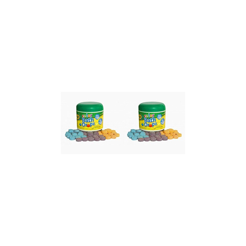 Crayola Color Bath Dropz 60 Tablets 3.59 Ounce Jar (3 Pack)