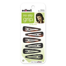 Scunci No Slip No Damage Snap Clips, 6 Pk