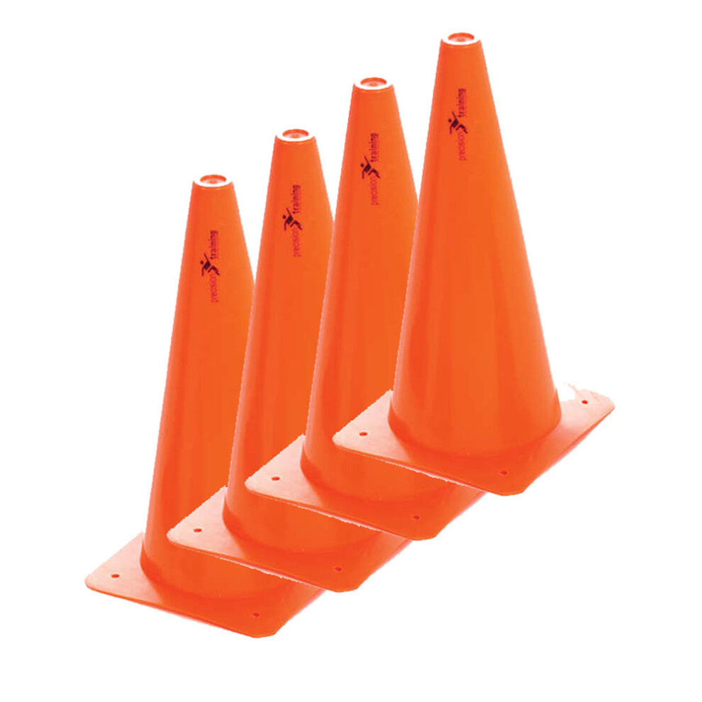 Precision Training Precision Safety Football Rugby Training Traffic Marker Cones 15'' (Set Of 4)