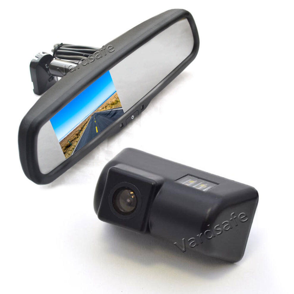 Vardsafe Reverse Backup Camera + Replacement Rear View Mirror Monitor For Ford Transit Connect (2010-2018) 8414756269000