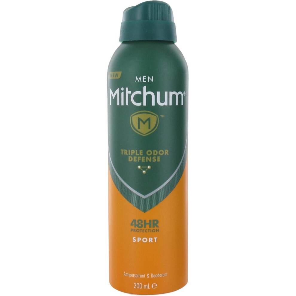 Mitchum Triple Odor Defense Sport 48HR Proection Antiperspirant Deodorant 200ml For Men