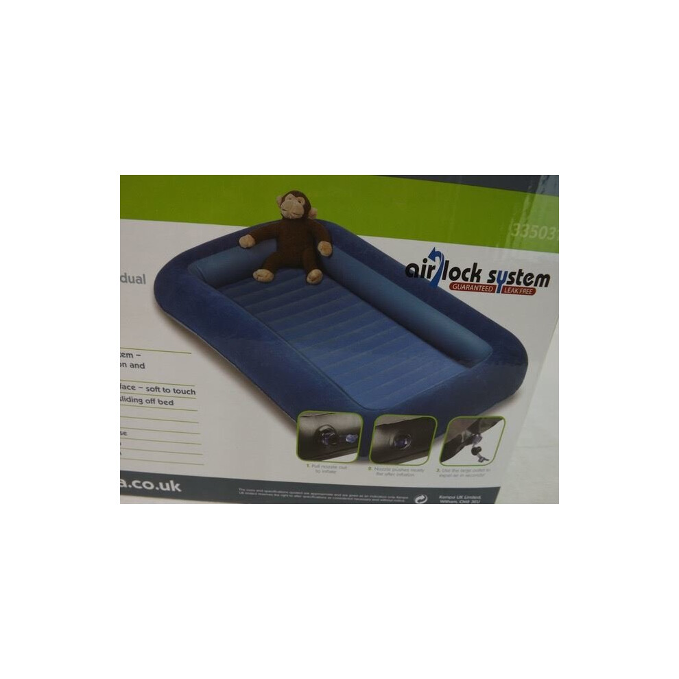 Kampa Blue Junior Bumper Airlock Air Bed for Kids