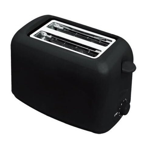 Quest Low wattage 2 slice black toaster