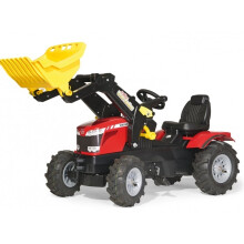 Rolly Toys Licensed Massey Ferguson 8650 Pedal Tractor with Frontloader and Pneumatic Tyres Red and Black Ages 3-8 Years