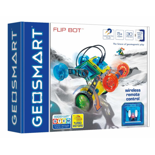 GeoSmart Flip Bot With Wireless Remote Control Magnetic Play 30 PCs Ages 5 Years+
