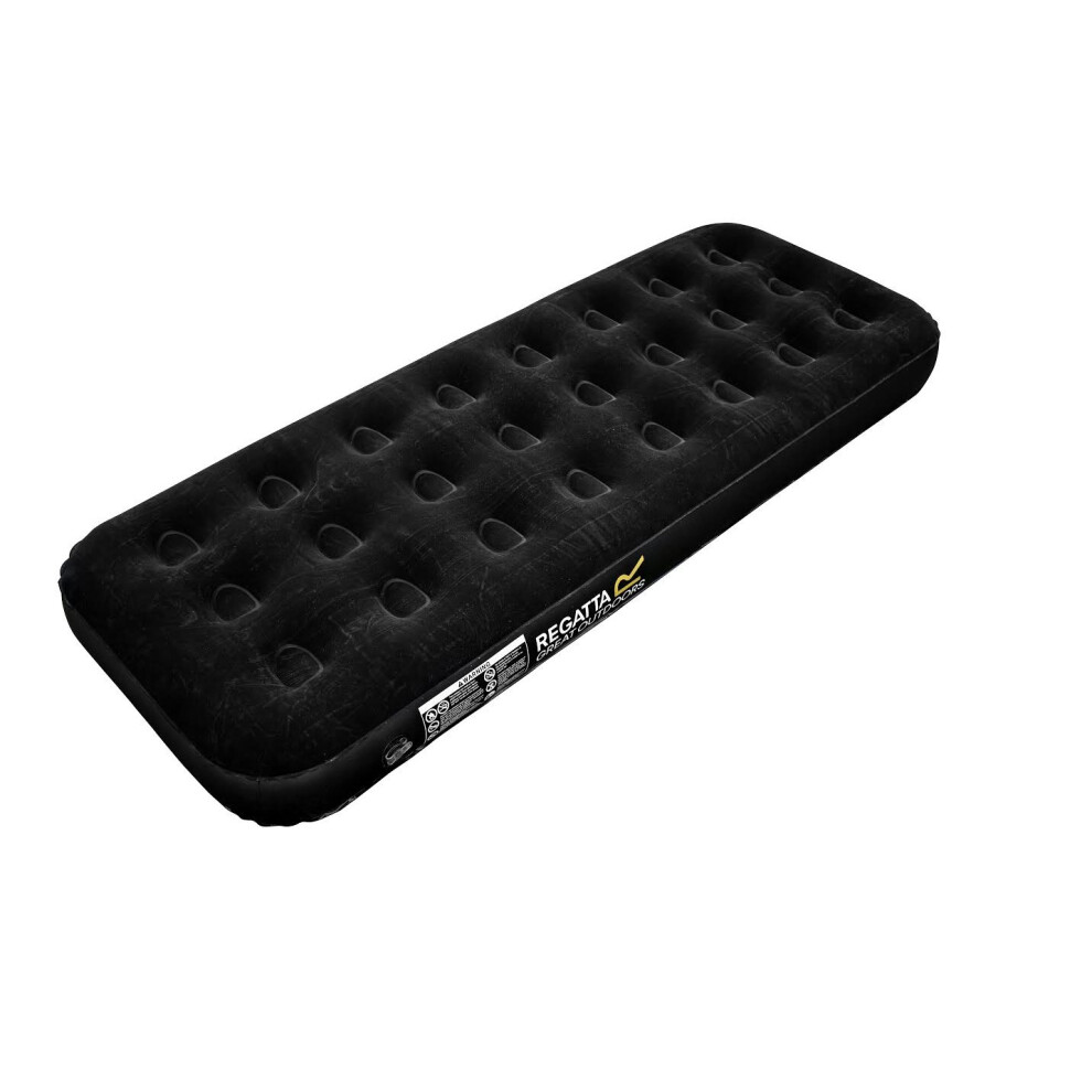 Regatta Flocked Single Air Bed - Black