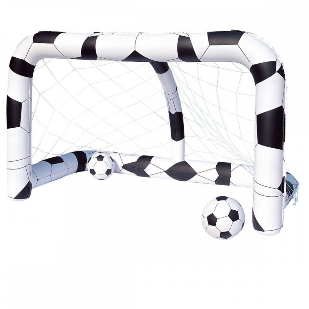 Bestway Inflatable Soccer/Football Net Includes 2 Inflatable Footballs(36cm) & Repair Patch Ages 3 Years+