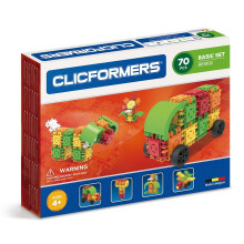 Clicformers Basic 70 PCS Set Building Blocks Construction and Building Toy Set Ages 4 Years + Multi Colour
