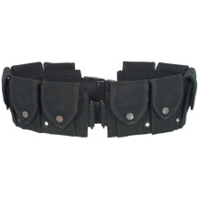 Fox Outdoor 50-36 BLACK GI Style 10 Pocket Canvas Cartridge Belt - Black