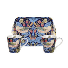 Pimpernel Morris & Co Strawberry Thief Blue Mug and Tray Set