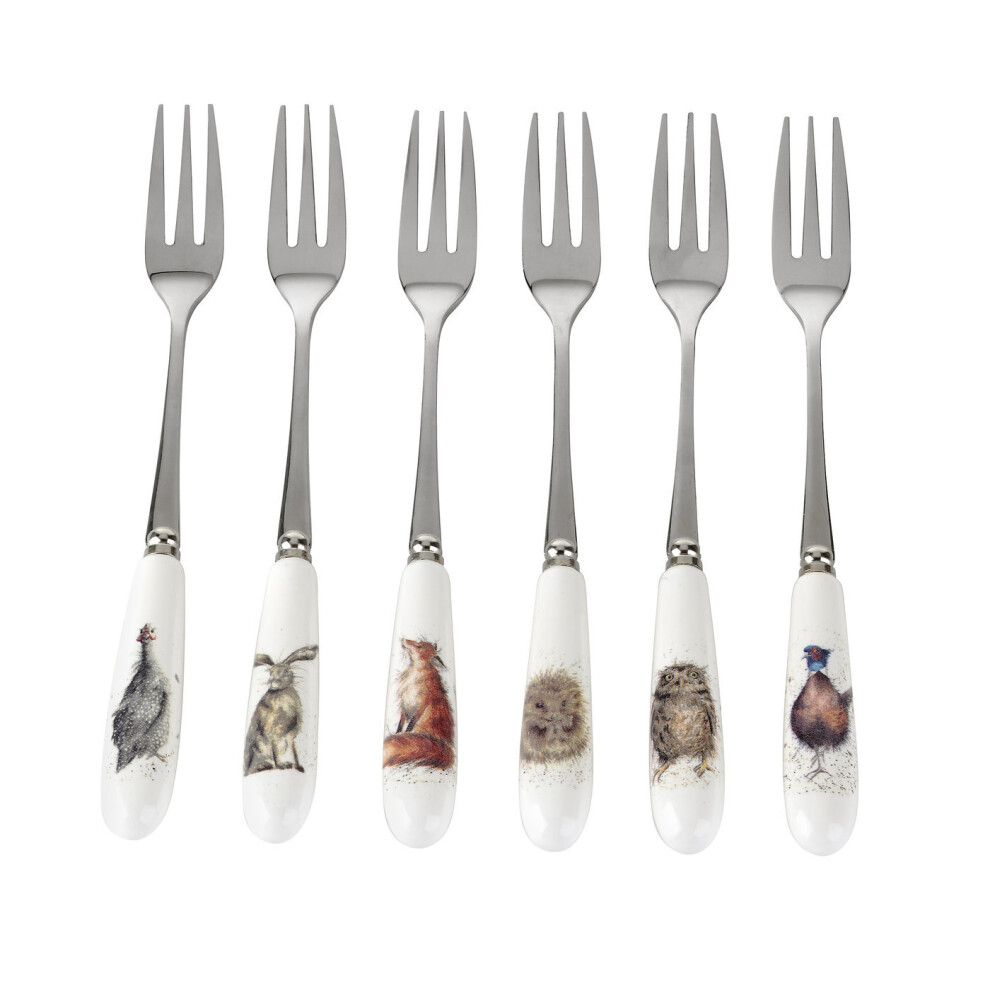Wrendale Royal Worcester Pastry Forks, Set Of 6