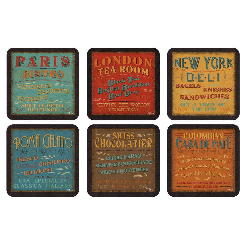 Pimpernel Lunchtime Coasters Set of 6