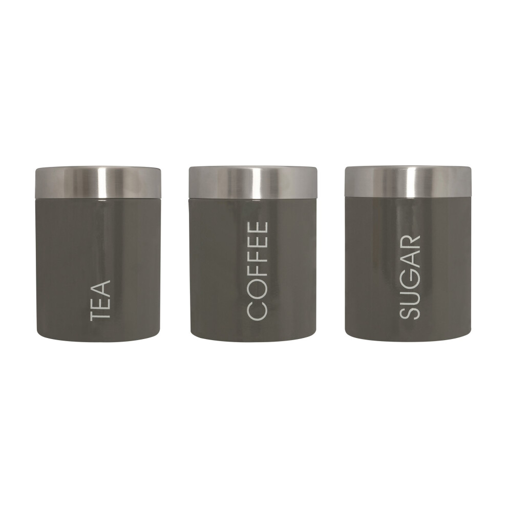 Premier Housewares Liberty Tea, Coffee & Sugar Canisters, Grey