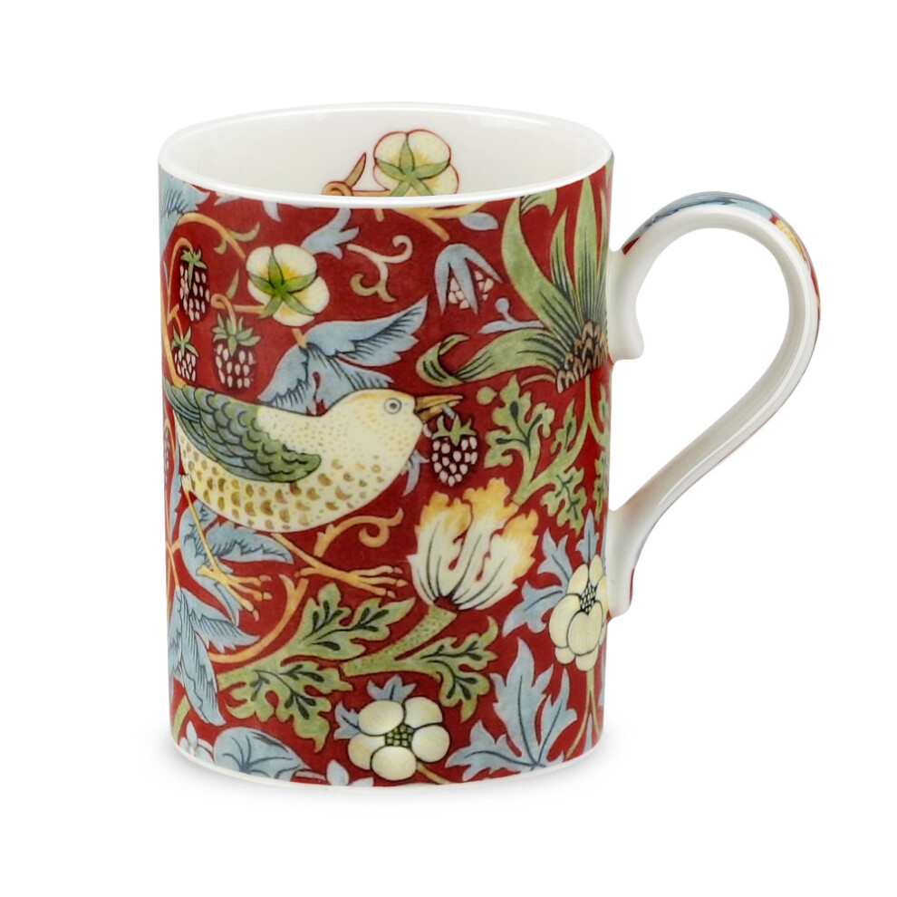 Royal Worcester Morris & Co Strawberry Thief Mug, Crimson