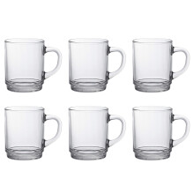 Duralex Set of 6 Versailles Clear Mug, 26cl