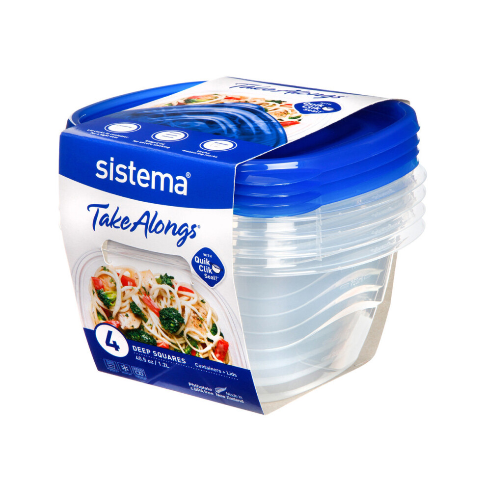 Sistema Takealongs Medium Square Pack Of 4