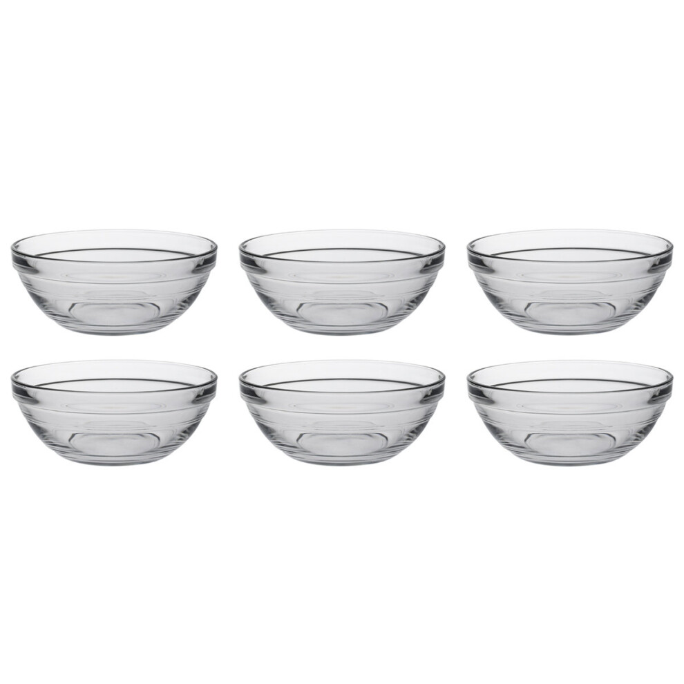 Duralex Set of 6 Lys Round Stacking Bowls, 14cm