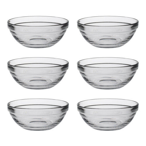 Duralex Duralex Set of 6 Lys Round Stacking Bowl, 12cm