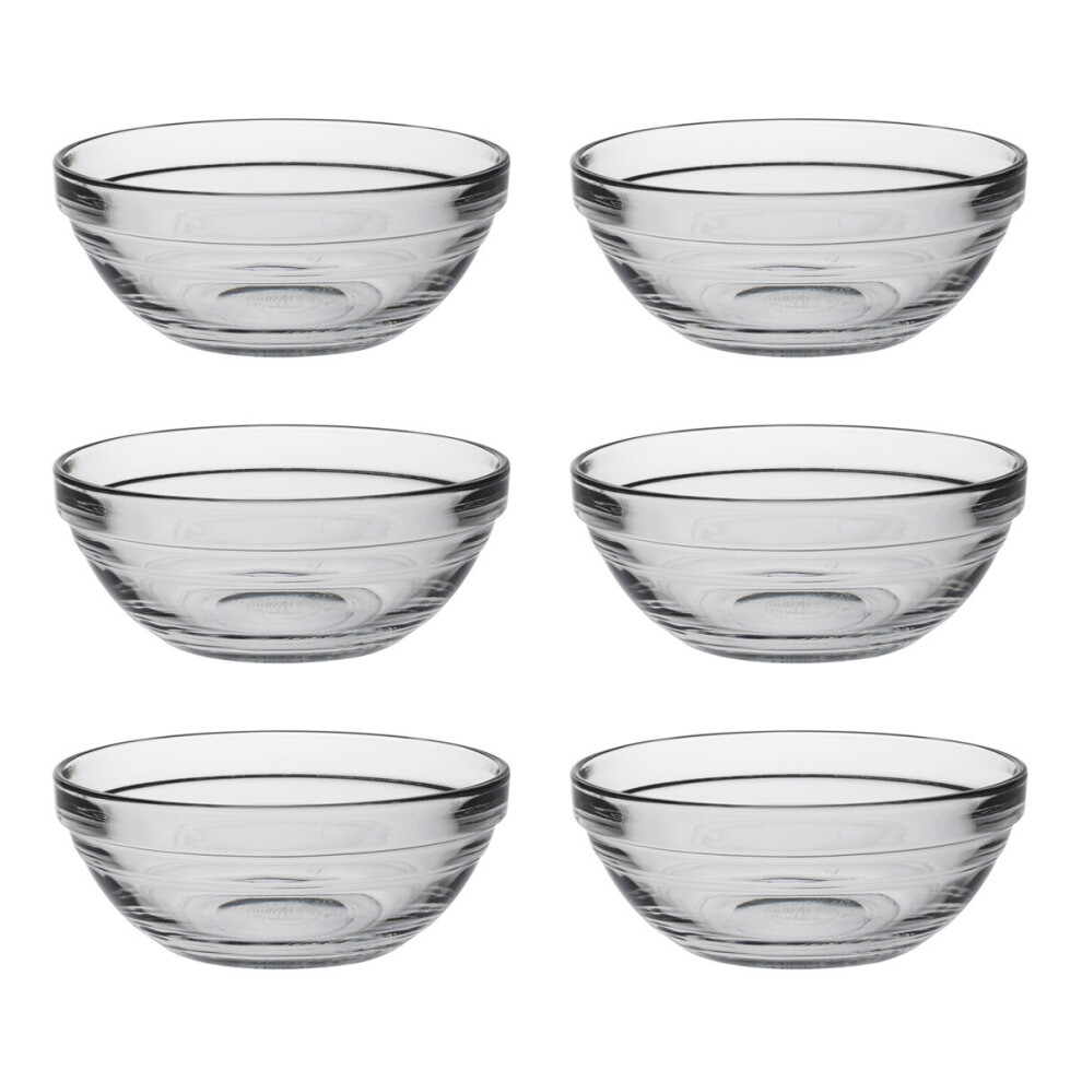 Duralex Set Of 6 Lys Round Stacking Bowl, 12Cm