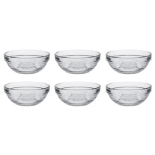 Duralex Set of 6 Lys Round Stacking Bowls, 9cm