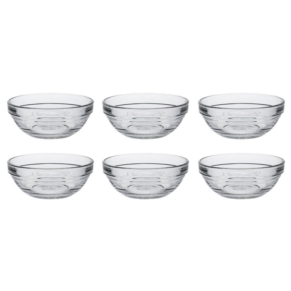 Duralex Set Of 6 Lys Round Stacking Bowls, 9Cm
