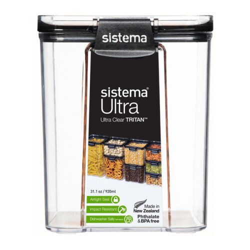 Sistema Sistema Tritan Storage Square Canister 920ml 1