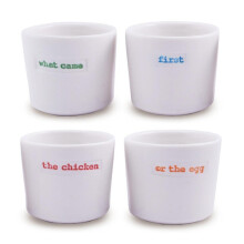 Keith Brymer Jones 4 Piece 'Chicken & Egg' Egg Cup Set