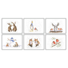 Pimpernel Wrendale Christmas Placemats Set of 6
