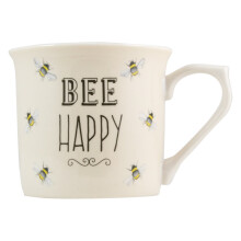 English Tableware Co. Bee Happy Mug, Cream