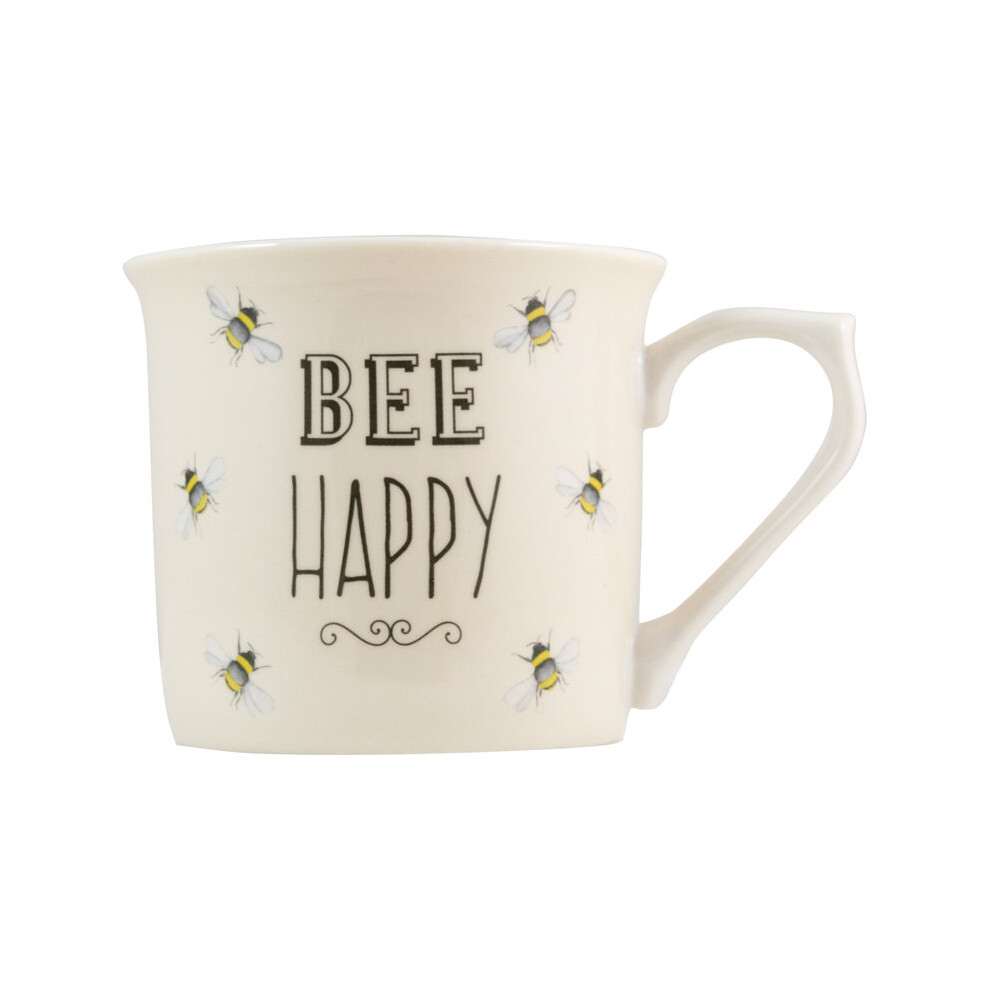 English Tableware Co. Bee Happy Mug, Cream