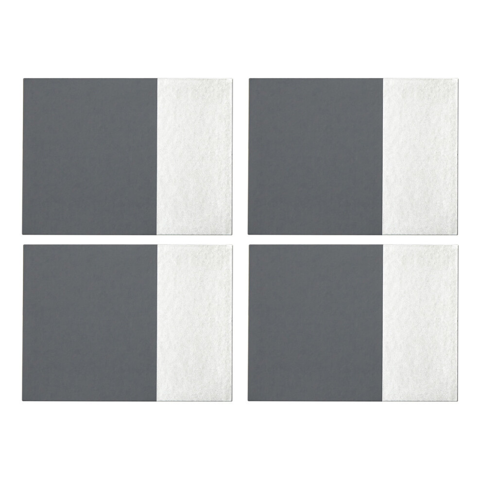 Premier Housewares Leather Effect Placemats, Grey