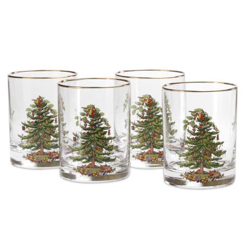 Spode Christmas Tree Glasses Set of 4