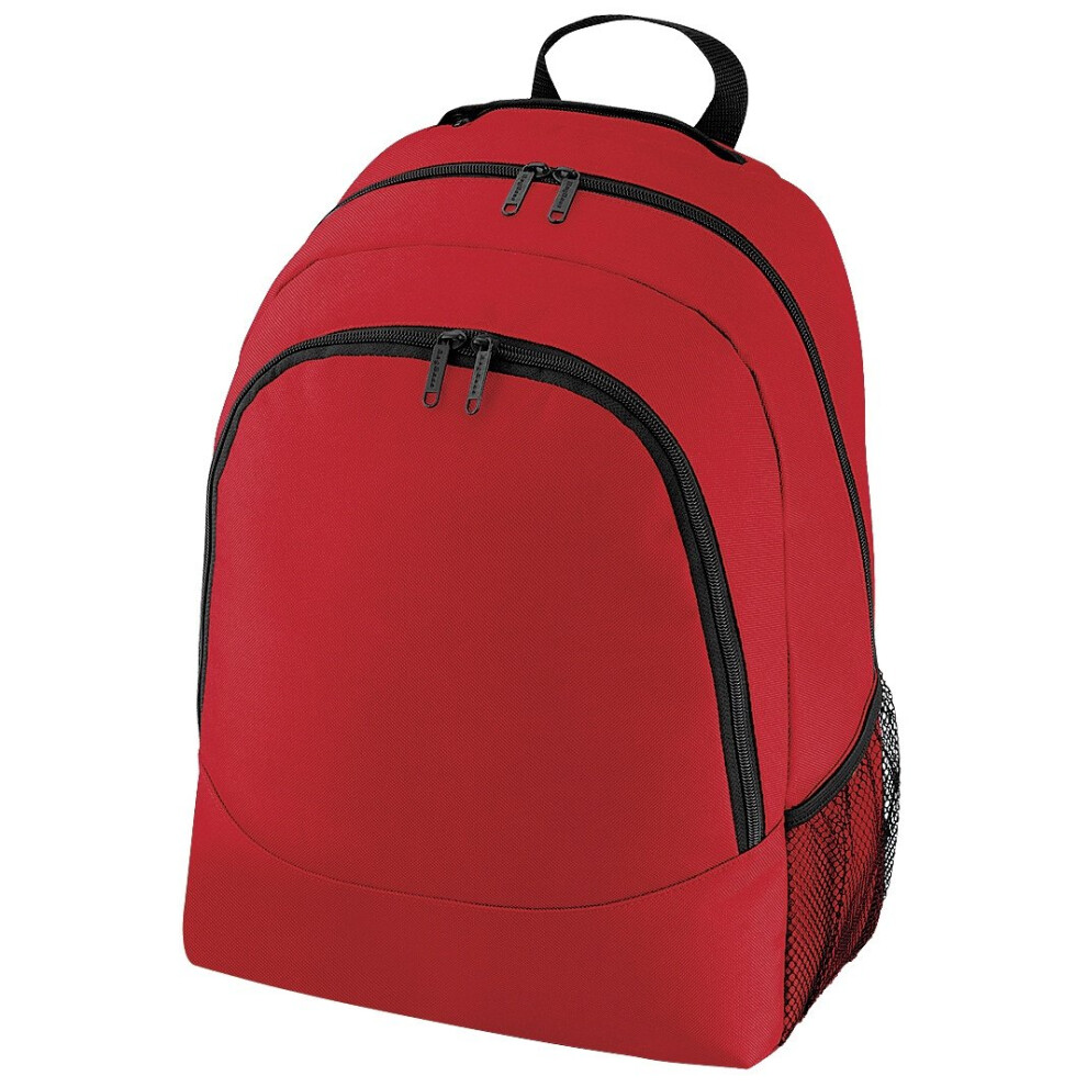 (One Size, Classic Red) BagBase Plain Universal Backpack / Rucksack Bag (18 Litres)