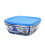 Duralex Duralex Freshbox Square Bowl with Blue Lid, 20cm 1
