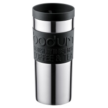 Bodum Stainless Steel Travel Mug, 0.35L, Black