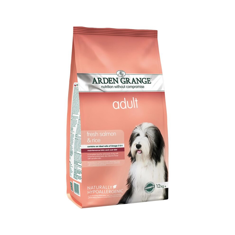 (12kg bag) Dry Dog Food Arden Grange Adult Salmon Rice