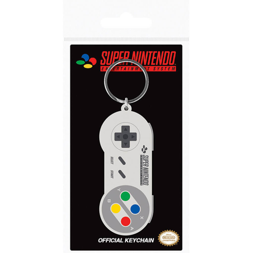 Super Nintendo Controller Rubber Keyring