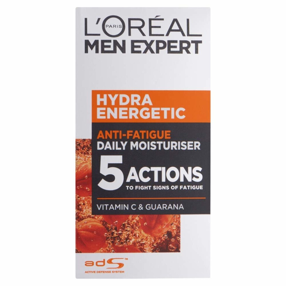 New L’oréal Paris Men's L'oreal Expert Hydra Energetic Anti-Fatigue Moisturiser, 50 Ml