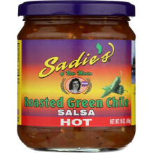 Sadies KHFM00710194 Roasted Green Chile Hot Salsa, 16 oz
