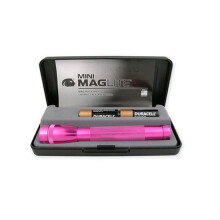 (Pink) Mini Maglite Aa Torch - Gift Boxed Flashlight with Batteries