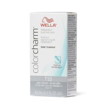 (T10 Pale Blonde) Wella Color Charm Permanent Liquid Hair Toner - Blondes