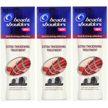 3 x 125ml Head & Shoulders Extra Thickening Treatment Thick & Strong Collection