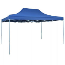 vidaXL Foldable Tent Pop-Up 3x4.5m Blue Outdoor Garden Gazebo Canopy Marquee