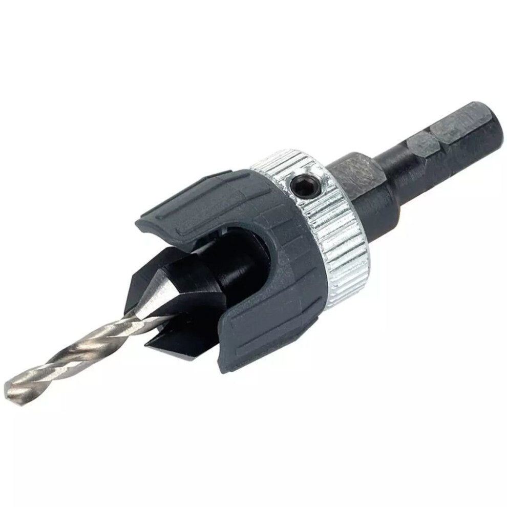 wolfcraft Pilot/Countersink Drill Bit 3.2-12 mm Metal with Hex Shank 2544000