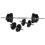 VidaXL vidaXL Barbell and 2 Dumbbell Set 60.5kg Gym Weight Fitness Exercise Equipment 1